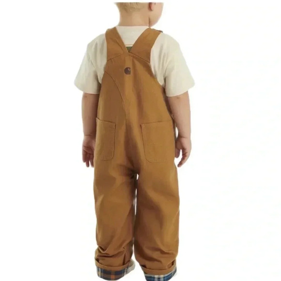 CARHARTT Boys’Canvas Overall flannel lined - Picture 2 of 13